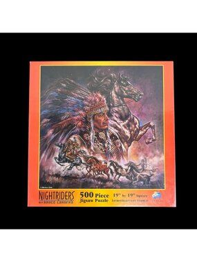 Nightriders 500-Piece Jigsaw Puzzle By Bruce LaFontaine 19"x19" Square Art Scene